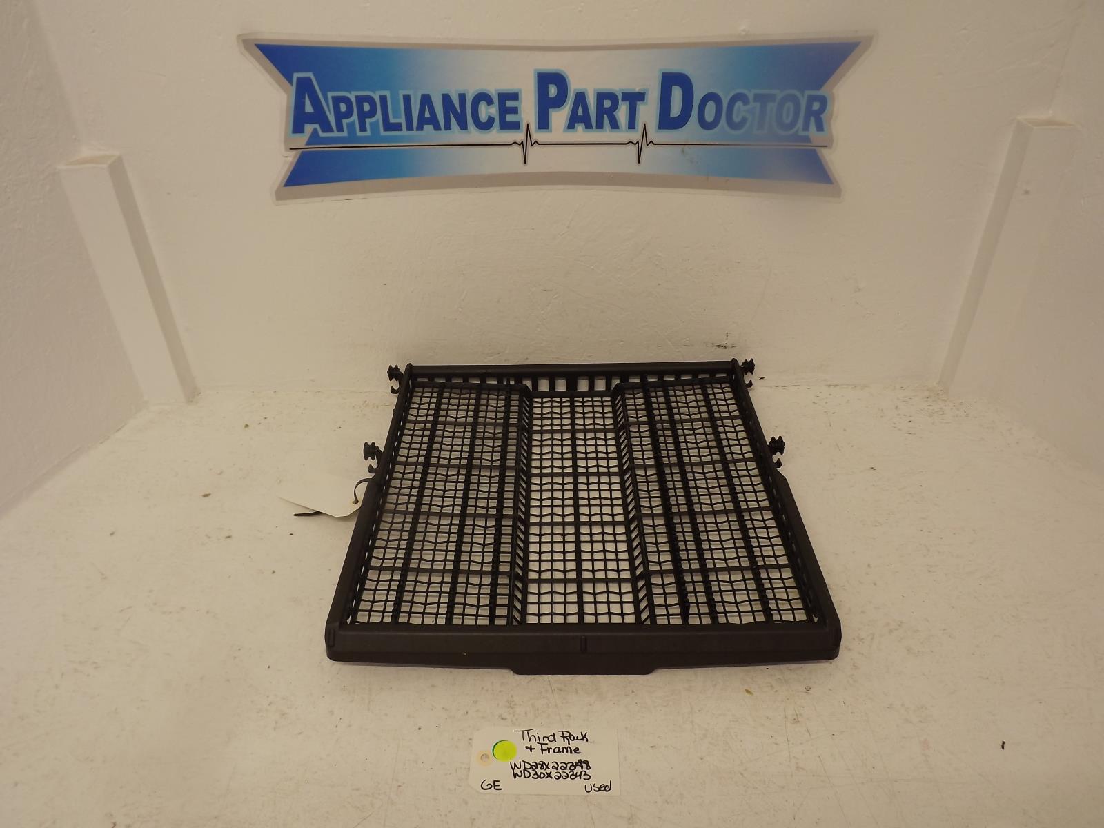GE Dishwasher WD28X22348 WD30X22343 Third Rack & Frame Used GE Dishwasher WD28X22348 WD30X22343 Third Rack & Frame Used